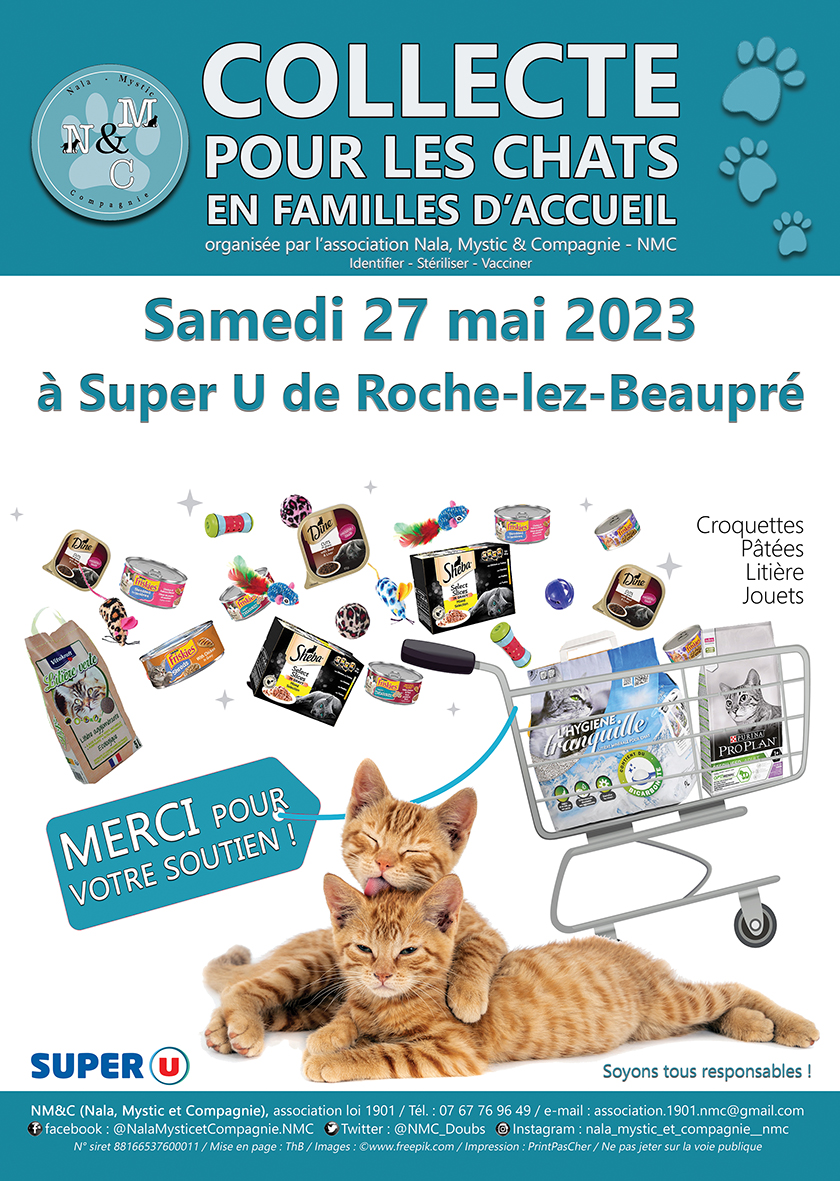 AFFICHE COLLECTE Super U Roche 27-5-23