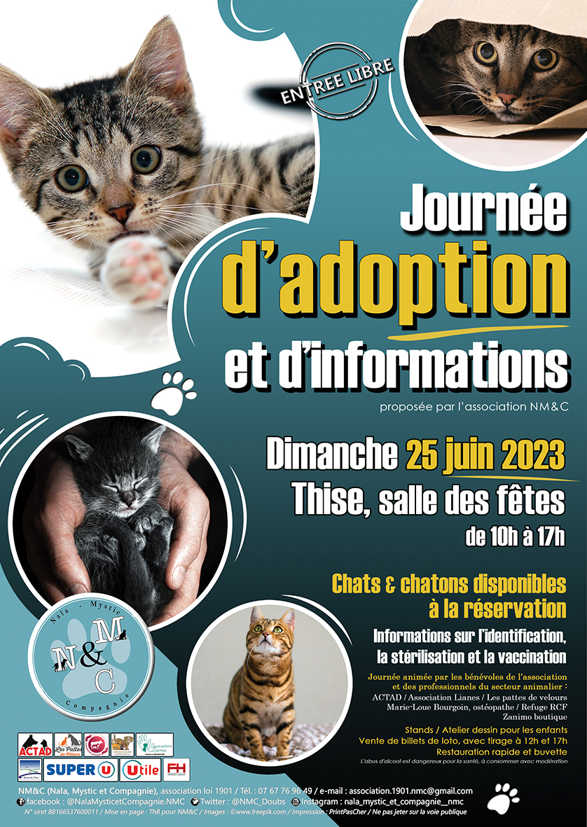 Affiche journ‚e d'adoption 25-6-2023